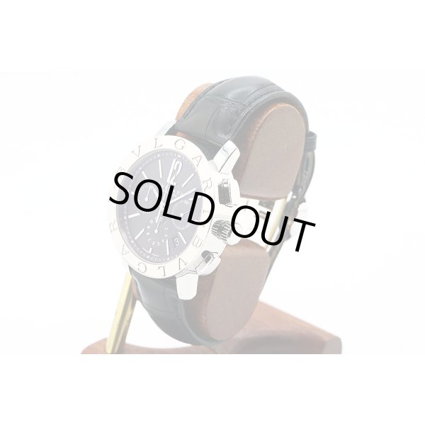 ブルガリ　ブルガリブルガリ　ＢＢ４２ＳＬＣＨ　クロノグラフ　黒文字盤　サイド