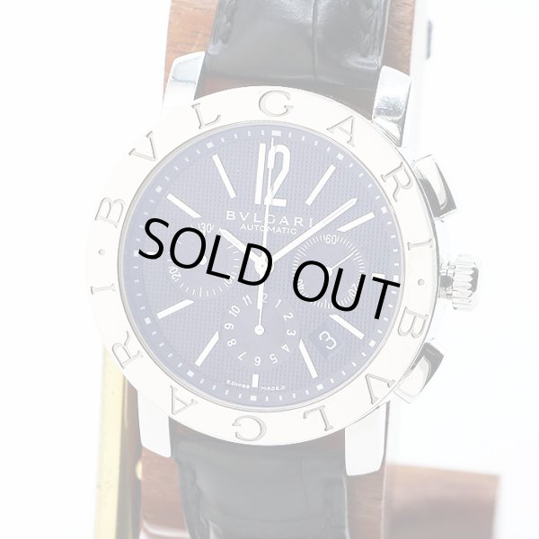 ブルガリ　ブルガリブルガリ　ＢＢ４２ＳＬＣＨ　クロノグラフ　黒文字盤