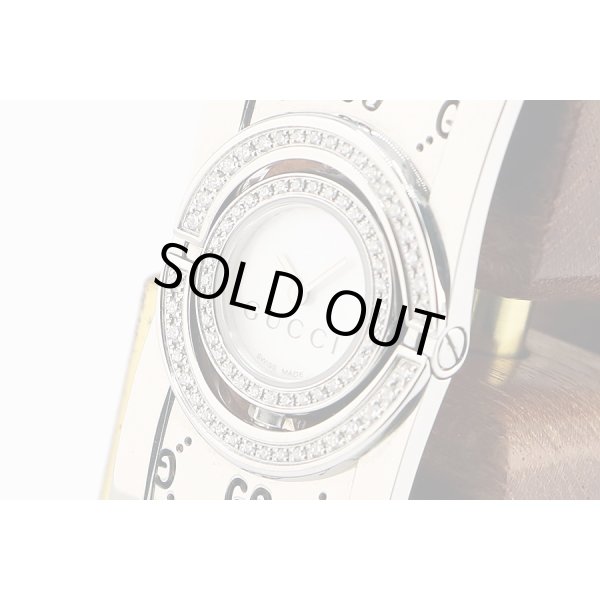 グッチ　トワール　１１２　シェル文字盤　Ｄベゼル　サイド拡大