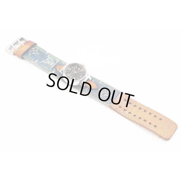 ルイ・ヴィトン　タンブール　Ｑ１２１１　茶文字盤　革ベルト状態　表面