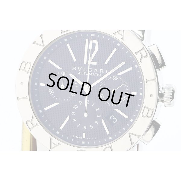 ブルガリ　ブルガリブルガリ　ＢＢ４２ＳＬＣＨ　クロノグラフ　黒文字盤　表面