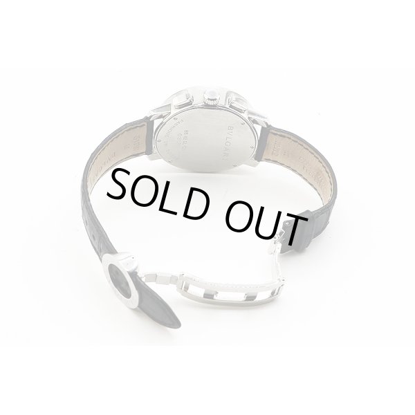 ブルガリ　ブルガリブルガリ　ＢＢ４２ＳＬＣＨ　クロノグラフ　黒文字盤　革ベルト