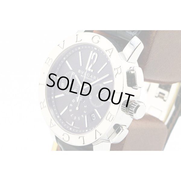 ブルガリ　ブルガリブルガリ　ＢＢ４２ＳＬＣＨ　クロノグラフ　黒文字盤　サイド拡大