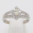 ノーブランドジュエリー PT900 ダイアイリリング 0.39ct 0.19ct 4.50g