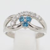 画像: PT900 ダイアイリリング 0.50ct 4.40g