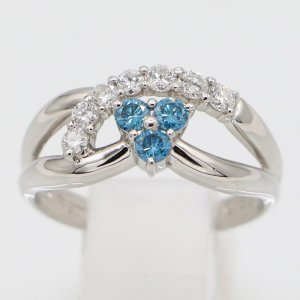 画像: PT900 ダイアイリリング 0.50ct 4.40g