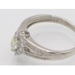 ノーブランドジュエリー PT900 ダイアイリリング 0.39ct 0.19ct 4.50g　サイド