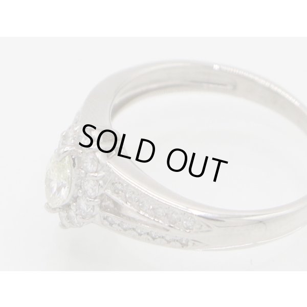 ノーブランドジュエリー PT900 ダイアイリリング 0.39ct 0.19ct 4.50g　サイド