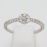 画像: PT900 ダイアイリリング0.30ct 2.60g