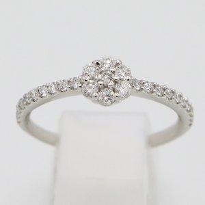 画像: PT900 ダイアイリリング0.30ct 2.60g