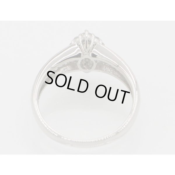 ノーブランドジュエリー PT900 ダイアイリリング 0.39ct 0.19ct 4.50g　内側