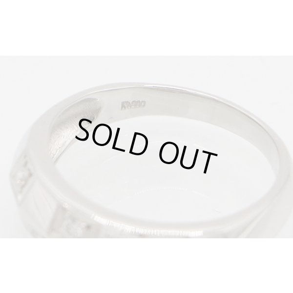 PT900 ダイアイリリング 0.14ct 5.50g　刻印