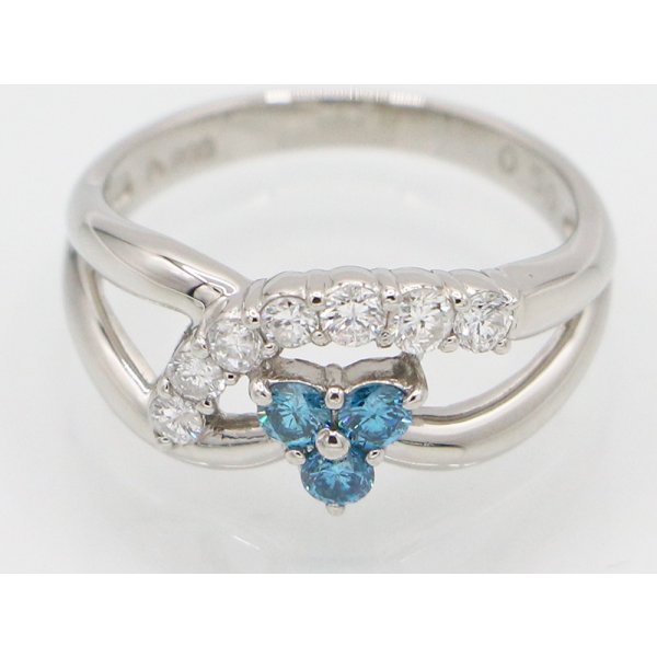 PT900 ダイアイリリング 0.50ct 4.40g　拡大