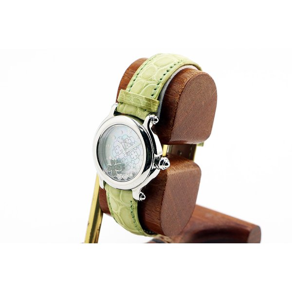 ショパール　ハッピースポーツ　２７／８４２８　クローバー限定　緑シェル文字盤　サイド