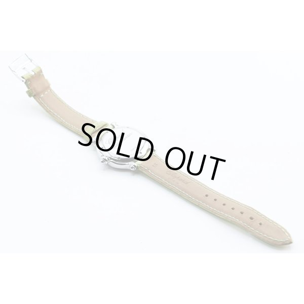 ショパール　ハッピースポーツ　２７／８４２８　クローバー限定　緑シェル文字盤　革ベルト状態　裏面