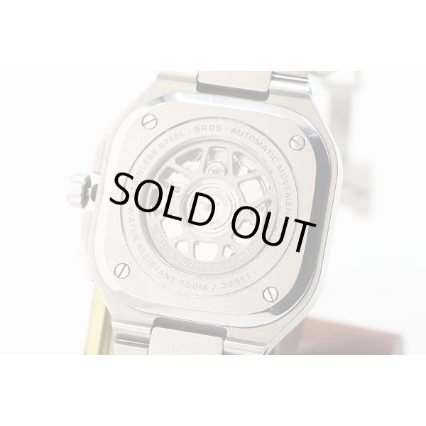 ベル＆ロス　ＢＲ０５Ｃ－ＢＬ－ＳＴ／ＳＳＴ　クロノグラフ　黒文字盤　裏面拡大
