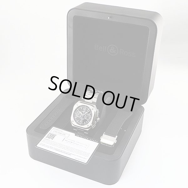 ベル＆ロス　ＢＲ０５Ｃ－ＢＬ－ＳＴ／ＳＳＴ　クロノグラフ　黒文字盤　箱・保証書