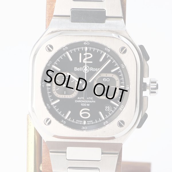 ベル＆ロス　ＢＲ０５Ｃ－ＢＬ－ＳＴ／ＳＳＴ　クロノグラフ　黒文字盤