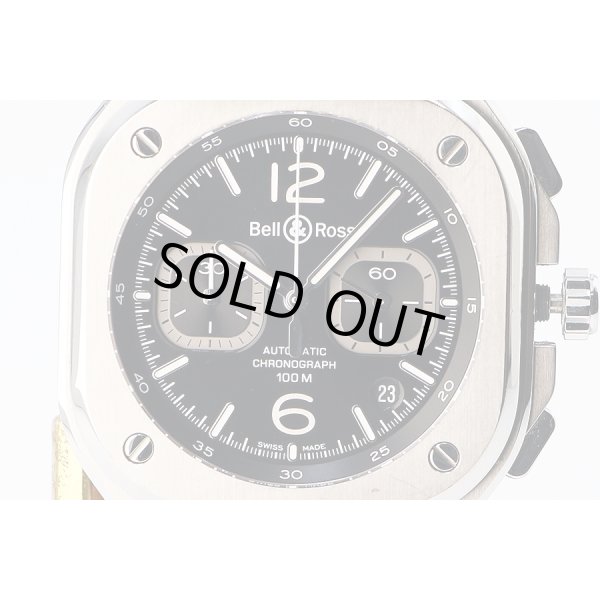 ベル＆ロス　ＢＲ０５Ｃ－ＢＬ－ＳＴ／ＳＳＴ　クロノグラフ　黒文字盤　表面