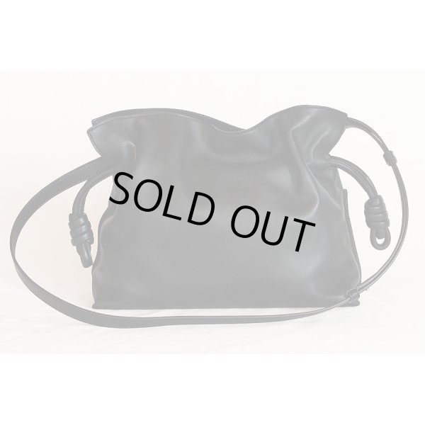 ロエベ　フラメンコ　クラッチ　ミディアム　A411FC1XBF　ブラック　裏面