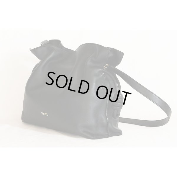 ロエベ　フラメンコ　クラッチ　ミディアム　A411FC1XBF　ブラック　サイド