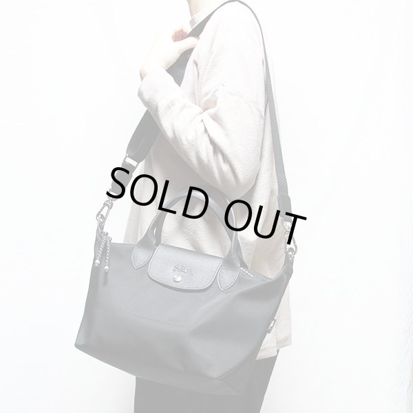 ロンシャン ル プリアージュ® エナジーS トップハンドルバック L1512HSR001 ブラック　掛けたイメージ