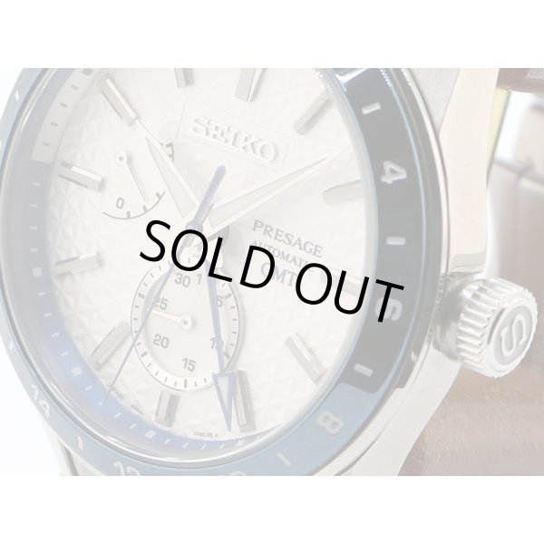 セイコー　プレサージュ　シャープエッジＧＭＴ　ＳＡＲＦＧ００７　白文字盤　サイド拡大