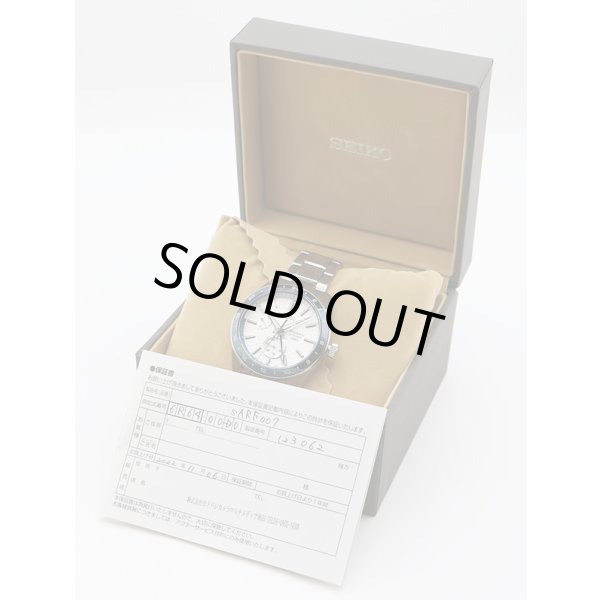 セイコー　プレサージュ　シャープエッジＧＭＴ　ＳＡＲＦＧ００７　白文字盤　箱、保証書