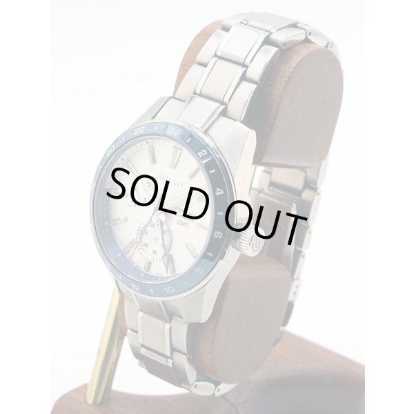 セイコー　プレサージュ　シャープエッジＧＭＴ　ＳＡＲＦＧ００７　白文字盤　サイド