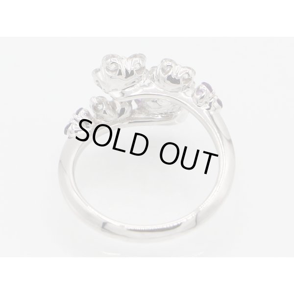 セイレーン アズーロ K18WG アメシストダイアイリリング 0.60ct 0.65ct 5.80g　内側