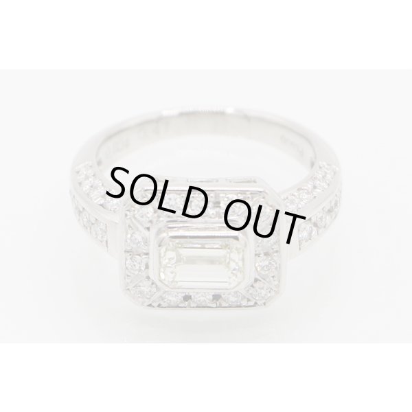 ノーブランドジュエリー PT900 ダイアイリリング 0.824ct 0.47ct 6.90g　拡大