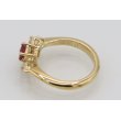 クイーン 750YG ルビーダイアイリリング 0.61ct 0.31ct 4.40g　刻印