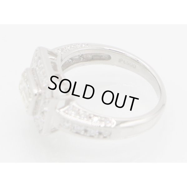 ノーブランドジュエリー PT900 ダイアイリリング 0.824ct 0.47ct 6.90g　刻印
