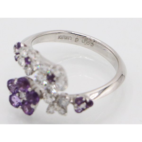 セイレーン アズーロ K18WG アメシストダイアイリリング 0.60ct