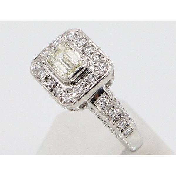 ノーブランドジュエリー PT900 ダイアイリリング 0.824ct 0.47ct 6.90g　サイド