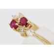 クイーン 750YG ルビーダイアイリリング 0.61ct 0.31ct 4.40g　サイド