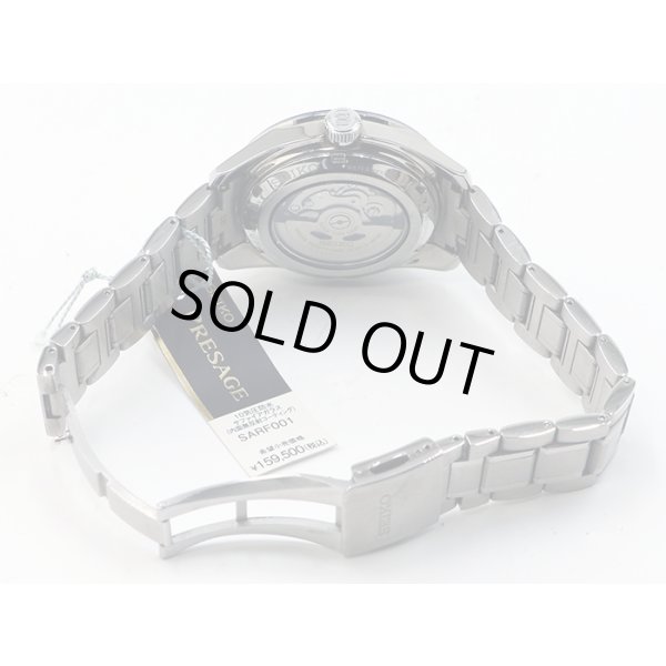 セイコー　プレサージュ　シャープエッジＧＭＴ　ＳＡＲＦ００１　藍鉄文字盤　裏面