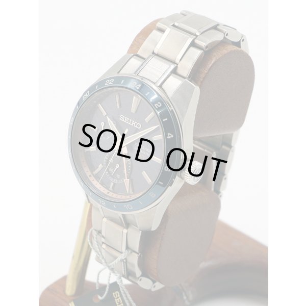 セイコー　プレサージュ　シャープエッジＧＭＴ　ＳＡＲＦ００１　藍鉄文字盤　サイド