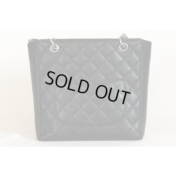 シャネル　PST チェーントートバック A20994 ブラック／SIV金具　裏面