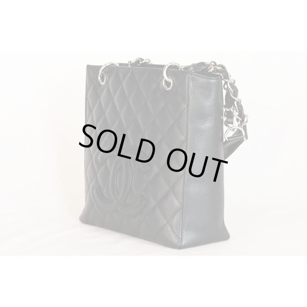 シャネル　PST チェーントートバック A20994 ブラック／SIV金具　サイド