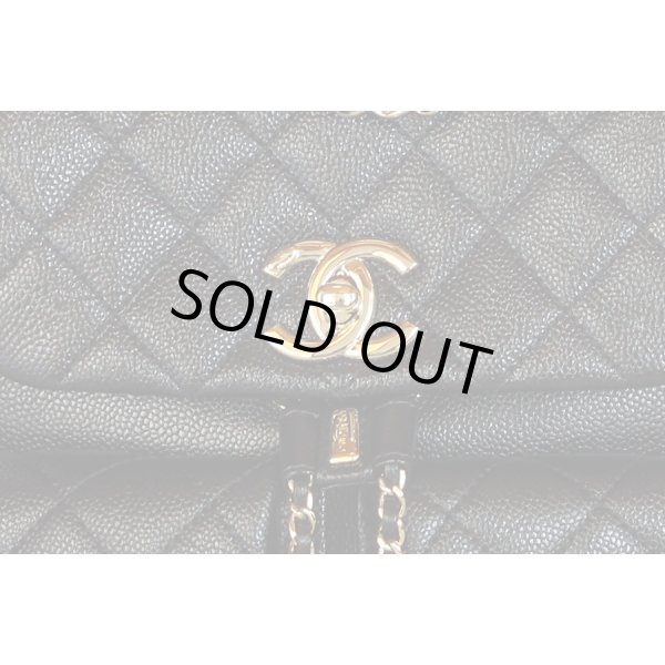 シャネル　マトラッセ チェーンリュック AS3787 ブラック／GP金具　表面拡大