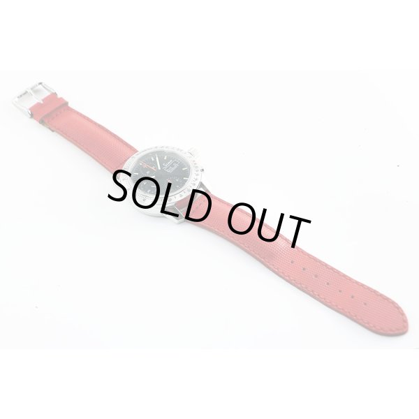 ジン　３０３　クロノグラフ　アウトバーン　黒文字盤　革ベルト状態　表面