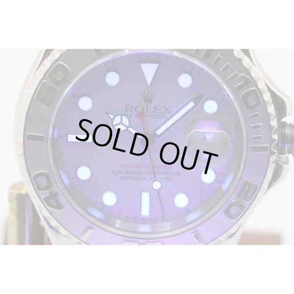 ロレックス　ヨットマスターロレジウム　１６６２２　Ｋ番（２００１年製）　銀文字盤　ライト