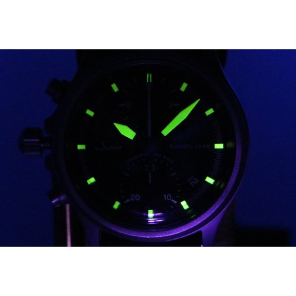 ジン　３５６　ユーロフリーガー　黒文字盤  黄色針　ライト暗闇