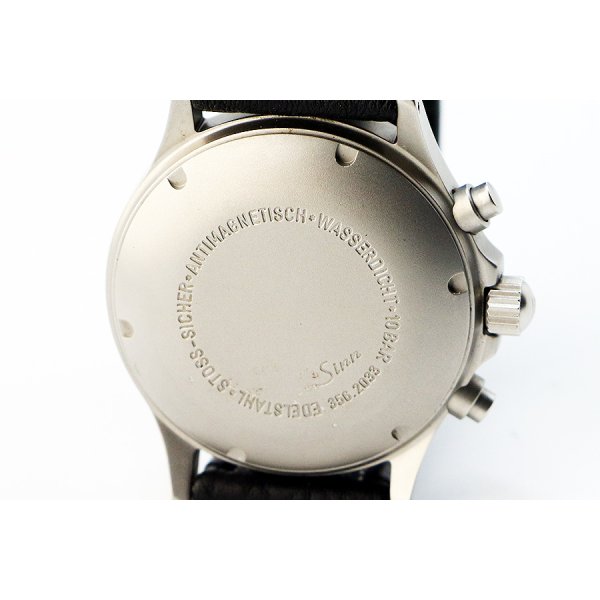 ジン　３５６　ユーロフリーガー　黒文字盤  黄色針　裏面拡大