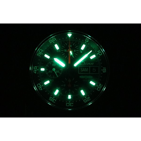 ジン　４２１ＴＩ　クロノグラフ　黒文字盤　ＧＳＧ９限定　ライト暗闇