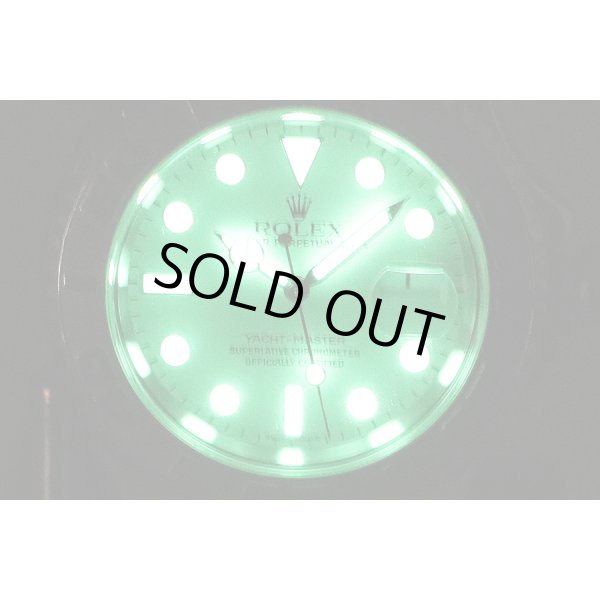 ロレックス　ヨットマスターロレジウム　１６６２２　Ｋ番（２００１年製）　銀文字盤　ライト暗闇