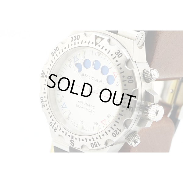 ブルガリ　ディアゴノプロ　スクーバレガッタ　ＳＤ４０Ｓ　ＲＥ　白文字盤　サイド拡大