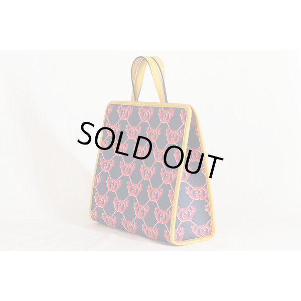 グッチ　チルドレンズ スネイルトートバック 605614 520981 ネイビー／レッド　サイド