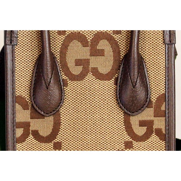 GUCCI グッチ ベージュ ブラウン ゴールド金具 GGキャンバス